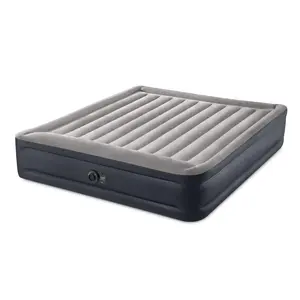 Intex Dura Beam Plus Deluxe Blow Up Air Mattress Bed with Built In Pump