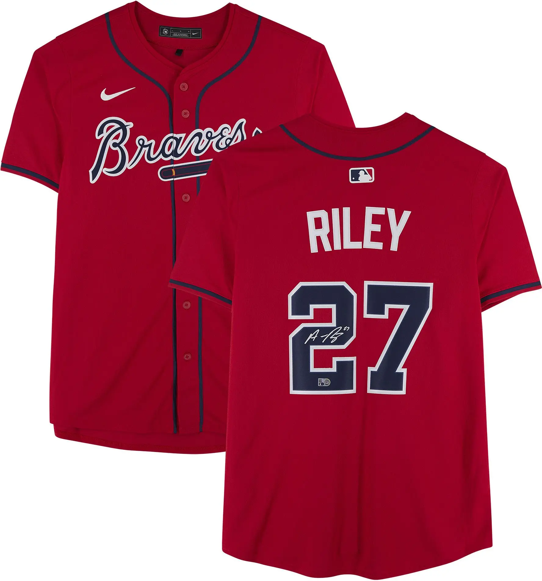 Austin Riley Atlanta Braves Autographed Red Nike Limited Jersey - Fanatics Authentic Certified