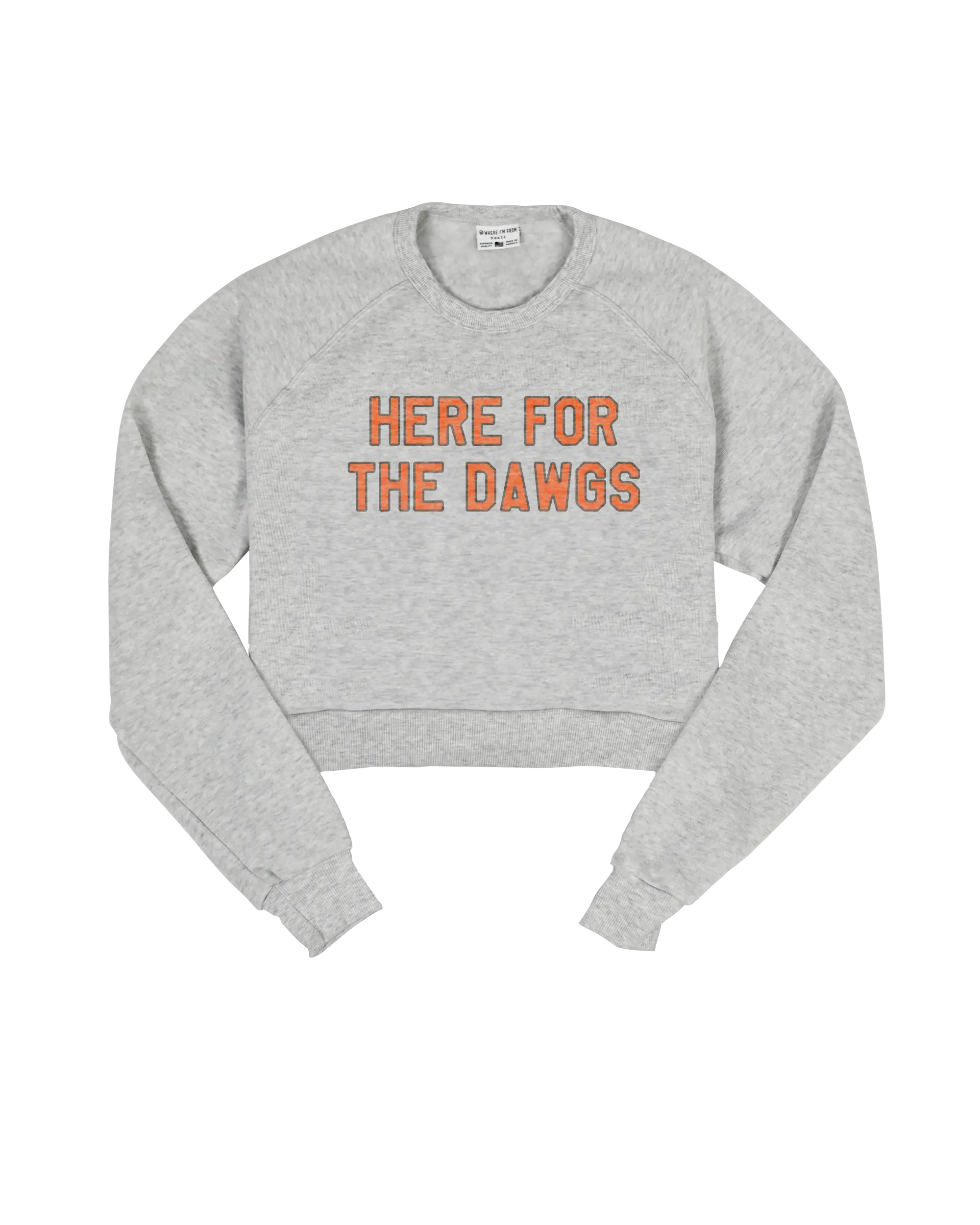 Here For The Dawgs Cropped Crew Sweatshirt
