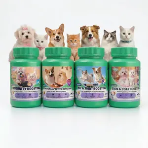 Hegenpet Pet Calcium Supplement Tablets - Available in 4 Functional Types: Bone Strength, Immune Boost, Digestion & Skin Care - High-Absorption Formula for Dogs & Cats