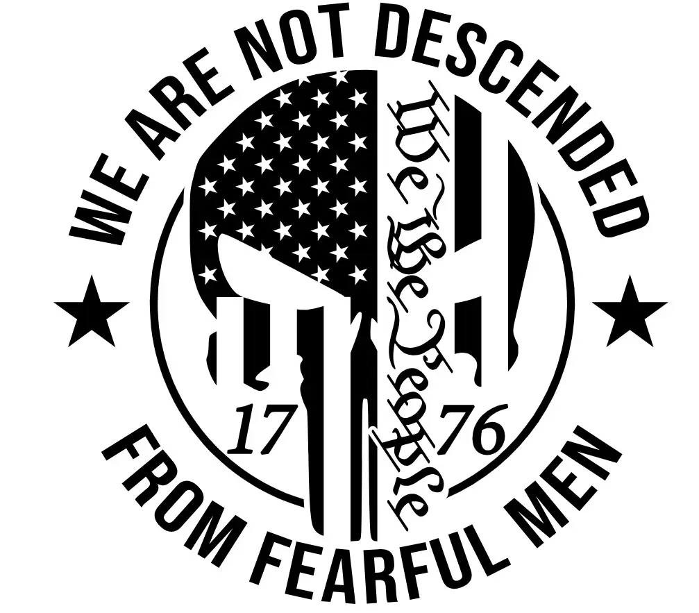 "We Are Not Descended From Fearful Men" Sturdy Water-Resistant Automotive Vinyl Decal - Decorative Automobile Decals, Sticker Deco, Adhesive Vehicle Exterior Bumper Accessory for Attitude Car Vibes Windshield Self-Expression