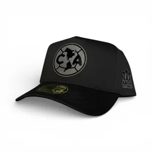 America SnapBack Hat PREMIUM Edition - Gorra de las Aguilas Style Plate Adjustable High Quality Soccer Theme Hat Black Color Universal Fit VISERA GAMUZA