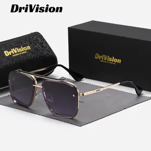 Drivision Unisex Fashion Premium Craftsmanship Full-Payment Gradient Outdoor Square Sunglasses refined functional sunglasses UV400