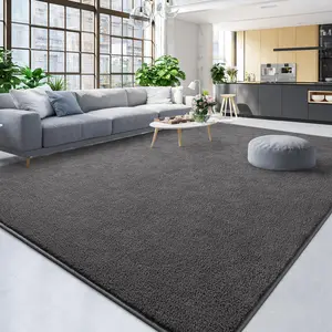 Taupe Large Soft Modern Area Rugs for Living Room Bedroom,  Thickened Memory Foam Indoor Solid Minimalist Carpets, Non-Slip Comfy Rug for Boys Girls Nursery Room Home Decor, 4x6,5x8,6x9,7x10 Feet