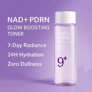 9+ NAD+ Salmon PDRN Glow Boosting Toner, NAD+PDRN+50 Peptides, Hydrating, Nourishing & Firming Toner for Wrinkles, Fine Lines, Dull Skin, Glowing Skin, Restore & Skin Repair, Peptides & Salmon PDRN for Radiance, 4.06 fl.oz