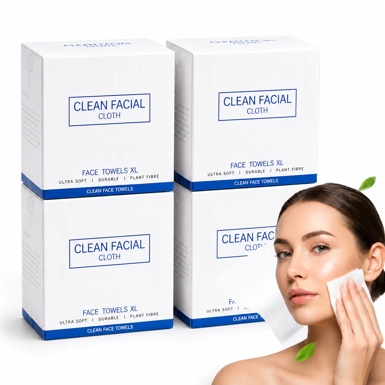 Disposable Facial Cleansing Towels - Gentle, Calming for Sensitive Skin, Makeup Remover Wipes for Skin Washing, Airtight Eco Packaging, 50 Sheets Per Box, 1/2/3/4 Box Options for Daily Beauty Care Users