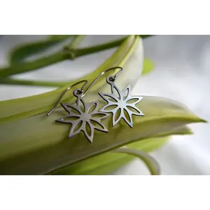 Lotus Blossom Earrings in stainless steel