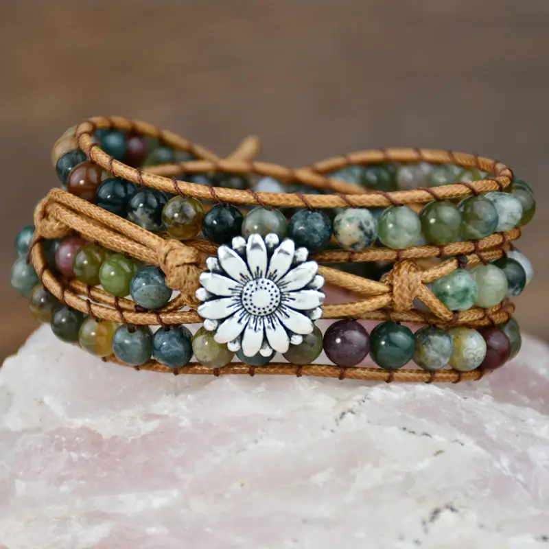 Boho Style Braided Beaded Bracelet, Fashionable Bracelet, Couple Things, Gifts for Girlfriend/Boyfriend, Vintage Style Handmade Bracelet, Jewelry for Women & Men As Gift, Stackable Bracelets, Boho Stone Bracelet, Trendy Jewellery Accessories