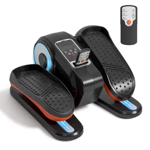 MERSCO Under Desk Elliptical Exercise Machine with 12 Adjustable Speeds Electric Seated Pedal Exerciser for Seniors Remote Control Low-Intensity Workout Ideal for Office & Rehab