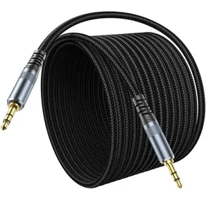 Cable 20ft Long 3.5mm Audio Aux Cord 20 Feet Male to Male, Stereo Auxiliary 1/8 Headphone Jack TRS Hi-Fi Sound for Car TV Laptop Smartphone Tablet MP3