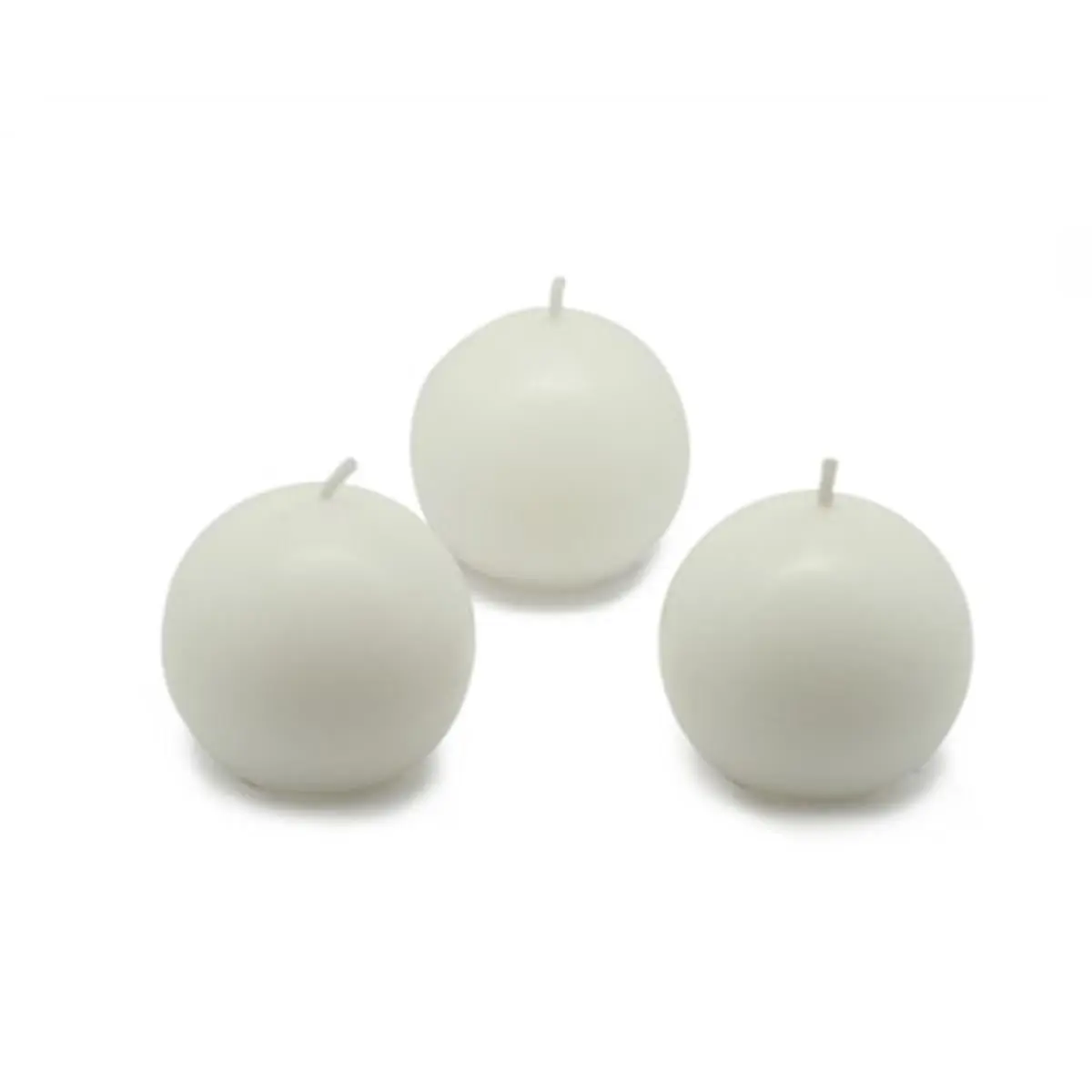 212 MAIN Traditional Sphere Candles, 12-Piece Set of 2 in. Solid Color Wax Balls, Unscented with 7 Hour Burn Time for Room Decorations, 7 Hours, Handpoured, Camping, Light Up Your Space, Campfire / Bbq Party, Long-Burning