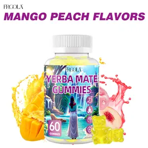 Yerba Mate Gummies – 60 Vegan Energy Gummies with Yerba Mate Extract, Stevioside, Lion's Mane, Ashwagandha, Potassium, Magnesium, Chlorophyll for Boost Focus, Immunity & Cardio Health – Non-GMO, Gluten-Free, Vitality & No Crash