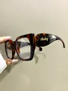 Square Boho Style Glasses, Trendy Retro Eyeglasses, Novelty Frame Legs Eyewear Men and Women, Fashion Glasses, Trendy Beach Eyewear, Stylish Glasses