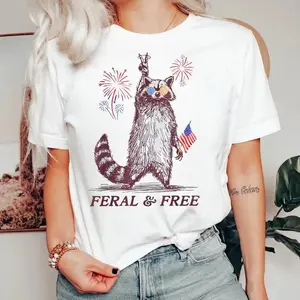 Feral And Free 4th Of July T Shirt, Funny Usa Shirt, Funny Raccoon Shirt, Raccoon 4th Of July T Shirt, Merica 4th Of July T Shirt, 4th Of July Outfits For Women, 4th Of July, 4th Of July Shirt, 4th Of July Shirt For Women, T Shirts For Men.