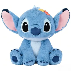 MINISO Disney Stitch Poseable Sitting Figure, Quirky & Fun Design, Soft Collectible Character Toy, Decorative Ornament for Home & Bedroom, Cartoon Collectible for Fans
