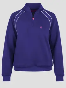 Med Couture Layers Women's 2-Pocket STRETCH Half Zip Scuba Knit Scrub Jacket