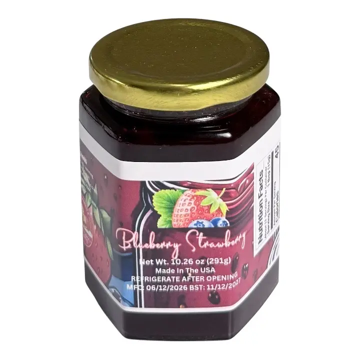 Blueberry & Strawberry Sweet Jam Spread, US Version, Fresh-Tasting Snack Option