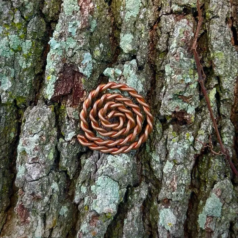 Sacred Spiral Copper Talisman | 10.31” (26.2 cm) Energy Coil for Clarity & Grounding