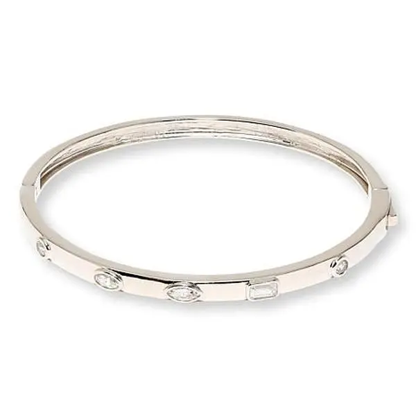 Radiance by Absolute™ Sterling Silver Multi Cut Bangle Bracelet Radiance by Absolute™ Sterling Silver Multi Cut Bangle Bracelet