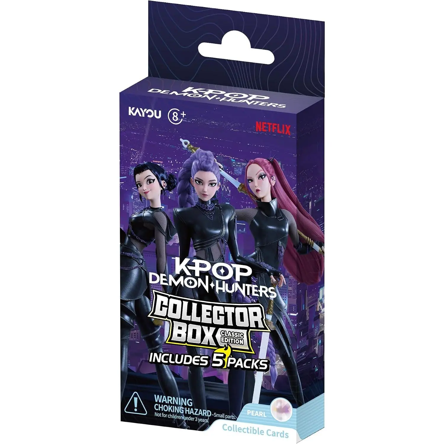 Kayou Kpop Demon Hunters-Collectible Trading Cards-Classic Edition-Collector Box, Series 1, 5 Packs | Collector Box, 001