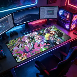 Psychedelic Cartoon Gaming Mouse Pad, Extended Mousepad, Extended Non-Slip Desk Mat, Trippy Pop Culture Design, Office Desk Pad for Home Office & Gaming, Gaming Room Accessories, Ideal Gift for Cartoon & Adult Animation Fans