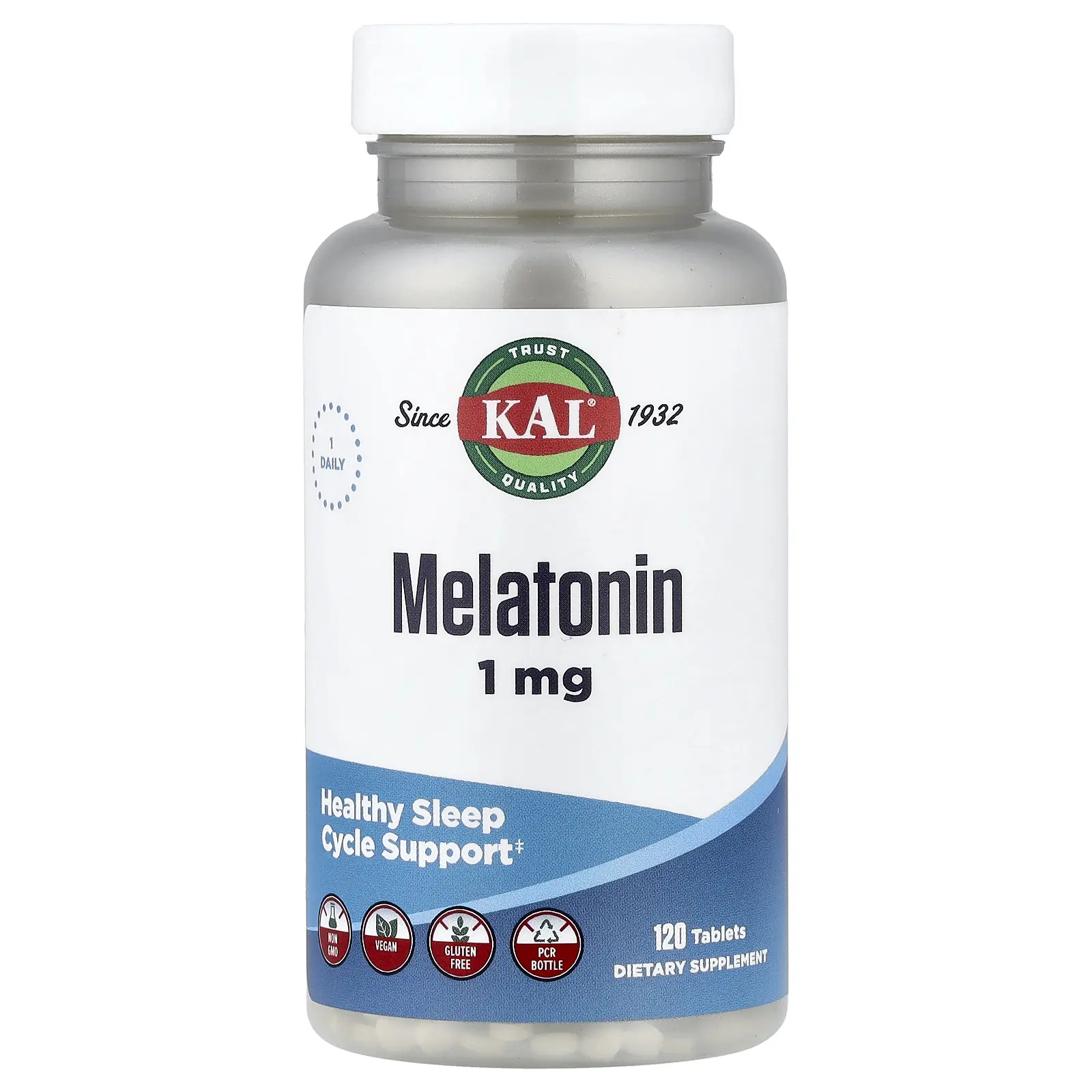 KAL Melatonin, 1 mg, 120 Tablets