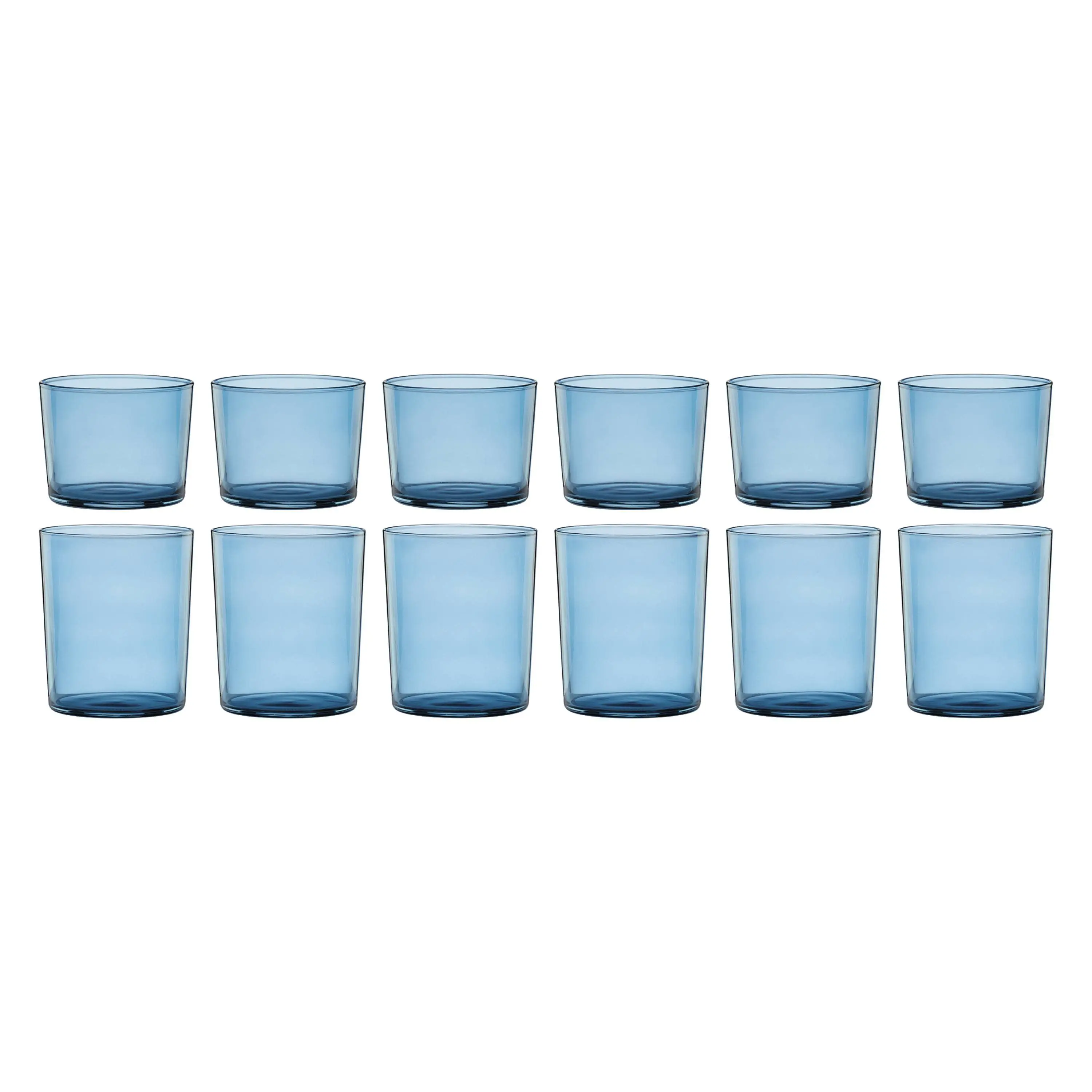 Stackables Entertain 365 Drinkware Set, Blue, 12 Piece Glass