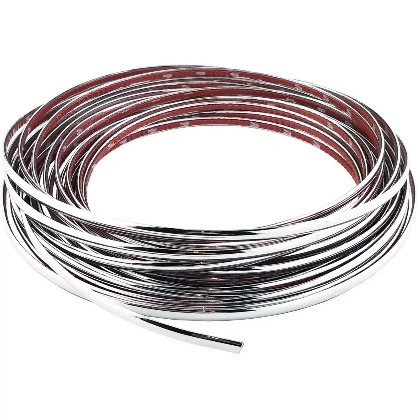 12M x 6MM Plastic Super Flexible Strip Line - New Electroplating Design Universal Fit Trim, DIY Interior-Exterior Decor Moulding for Most Vehicles, Car Door Fender