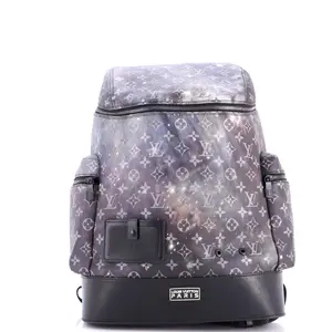 Pre-owned Louis Vuitton Canvas Coated Backpacks Alpha Backpack Limited Edition Monogram Galaxy Canvas by Rebag