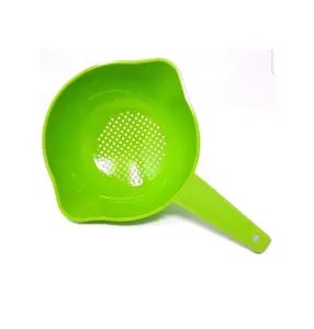 Tupperware 1 Qt Plastic Compact Green Strainer Colander with Handle - Kitchen Utensil, Kitchen Accessories, Versatile Cleaning Tool