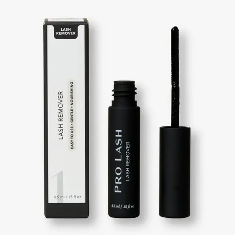 Pro Lash Oil-Based Makeup Remover Oil, Clean Eye Makeup Remover for All Skin Types, Gentle Yet Effective, Quick Adhesive Breakdown, No Natural Lash Damage, 4.5 mL Face & Facial Wipes, Lightweight