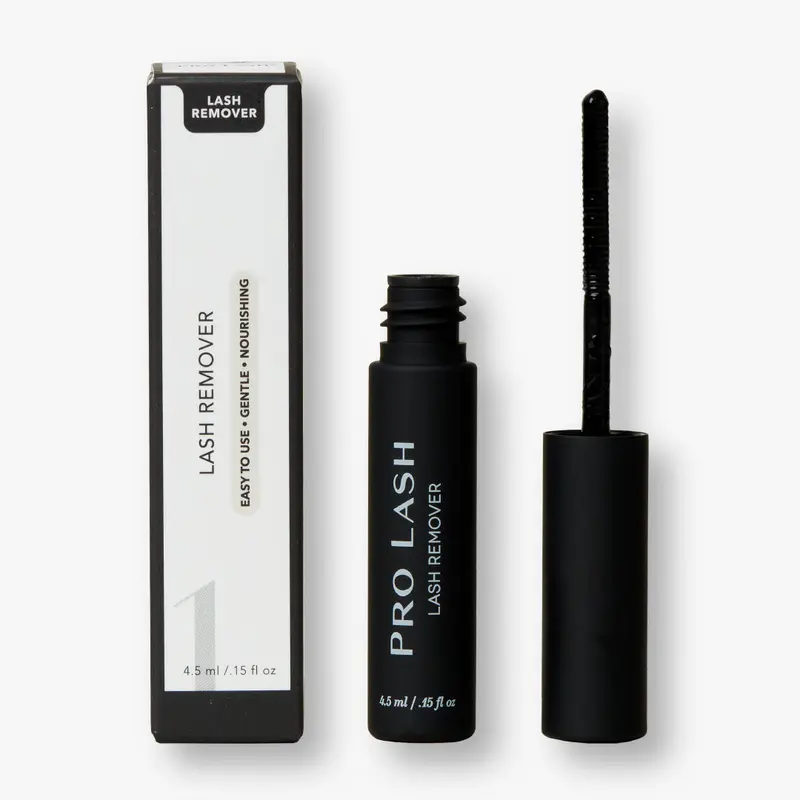 Pro Lash Oil-Based Makeup Remover Oil, Clean Eye Makeup Remover for All Skin Types, Gentle Yet Effective, Quick Adhesive Breakdown, No Natural Lash Damage, 4.5 mL Face & Facial Wipes, Lightweight