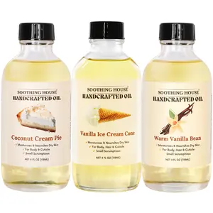 Best Selling Body Oil Trio – Coconut Cream Pie, Vanilla Ice Cream Cone & Vanilla Bean – Sweet Vanilla Scented Body Oils for Women – Long-Lasting, Moisturizing, Lightweight Skin Oil Gift Set