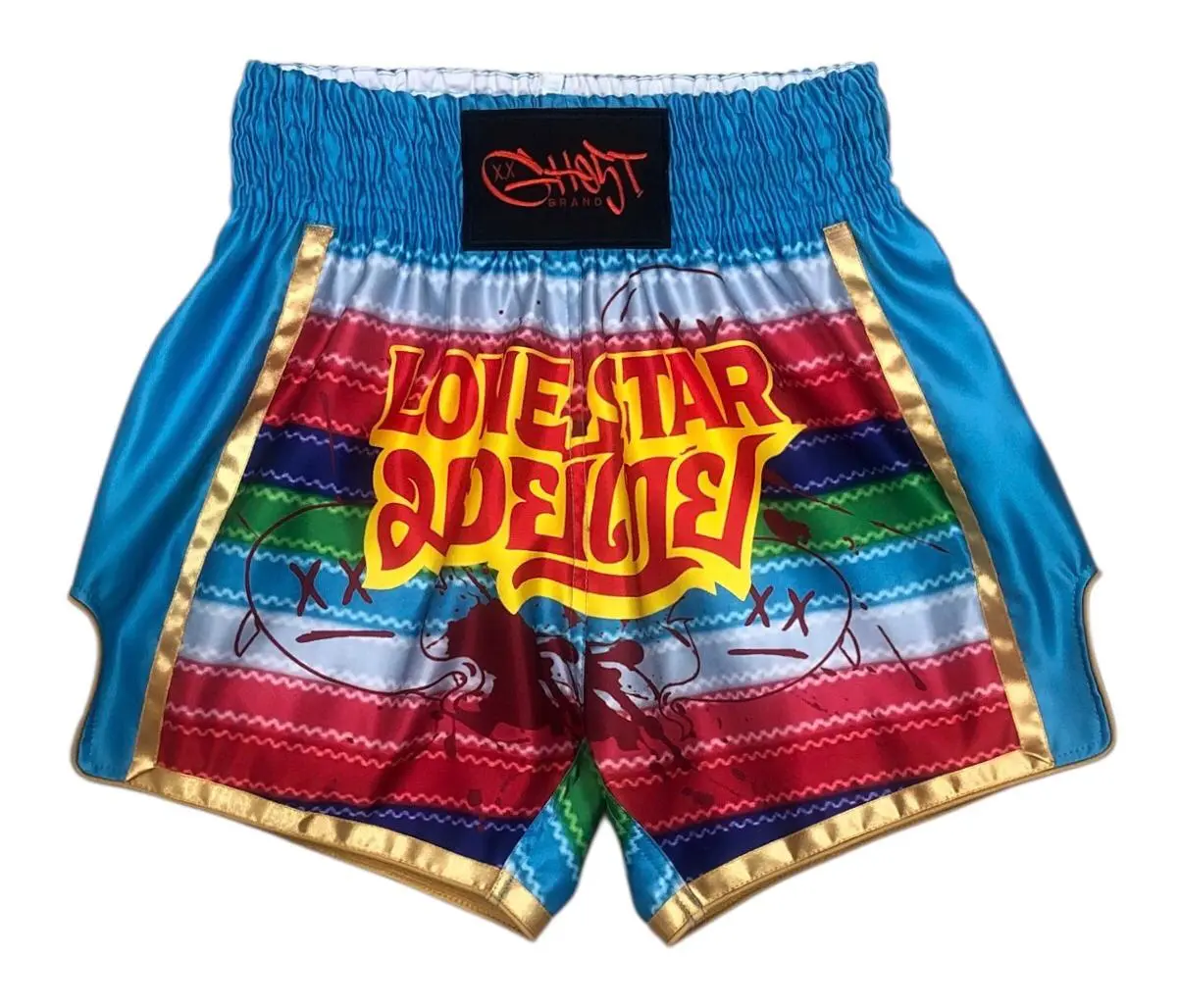 GH05T X BRAND LONE STAR Muay Thai Colab Shorts