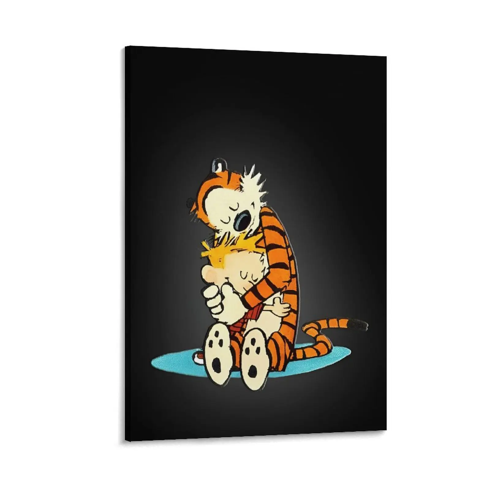 Funny Cartoon Poster Calvin Hobbes Modern Canvas Wall Art - Minimalist Aesthetic Friendship Print for Kids Room & Nursery Decor Canvas Poster Bedroom Decor Sports Landscape Office Room Decor Gift Frames Ornaments Artistic Decoration