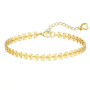 Jewlpire Solid 18K Over Gold Bracelet for Women, Silver / Gold Bracelet Jewelry for Women  Evil Eye/Beaded/Tennis/Paperclip/Cuban/Figaro/Herringbone Chain Bracelet Trendy Jewelry Gift