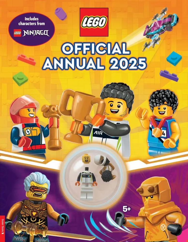USED Book - LEGO® Books: Official Annual 2025 (with racing driver minifigure and trophy) (LEGO® Annual) by Buster Books (Hardcover) - english