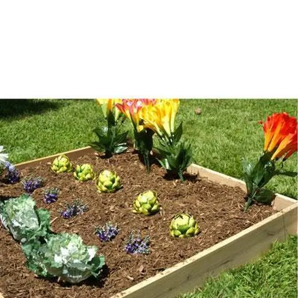 Riverstone Industries RGB-445 Eden Garden Bed, 4 x 4 x 5.5 in, 16 sq ft Bio-Degradable Gardening Bed with Built-In Ground Anchoring