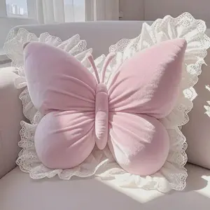 Butterfly-Shaped Lumbar Support Pillow - Soft Floral, Bedroom Accessories for Camping & Hiking Hammock Use, Office Spaces