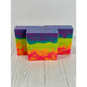 Rainbow Gradient Cold Process Goat Milk & Tallow Yogurt Soap