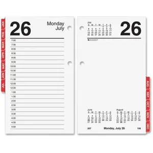 212 MAIN AAGE717T50 Daily Desk Calendar Refill with Tabs, Office Organizer, Notebook Planner