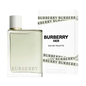 BURBERRY Her Eau De Toilette For Women - Floral & Fruity Scent - Green Apple, Jasmine, Strawberry, Amber, Musk & Sandalwood - Long Lasting Fragrance