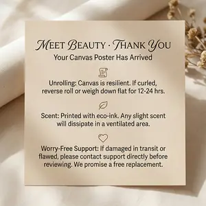 Canvas Poster After-Sale Instructions Manual