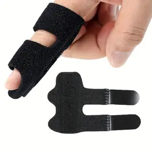 1pc Adjustable Finger Splint - Comfortable Support for Trigger Finger, Joint Fixation & Straightening | Breathable Fabric with Secure Straps | Ideal for All Finger Injuries | Available in Black, Blue, White, Beige