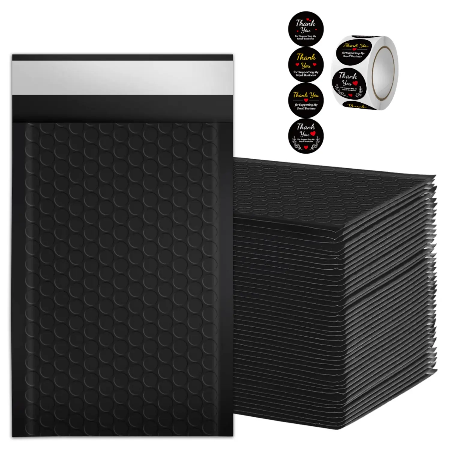 50Pcs Black Bubble Mailers 4x8" Waterproof Padded Envelopes Self Seal Bubble Envelopes Usable Size 4x7" Padded Mailers for Small Business Shipping Envelope Mailers - Home Improvement.