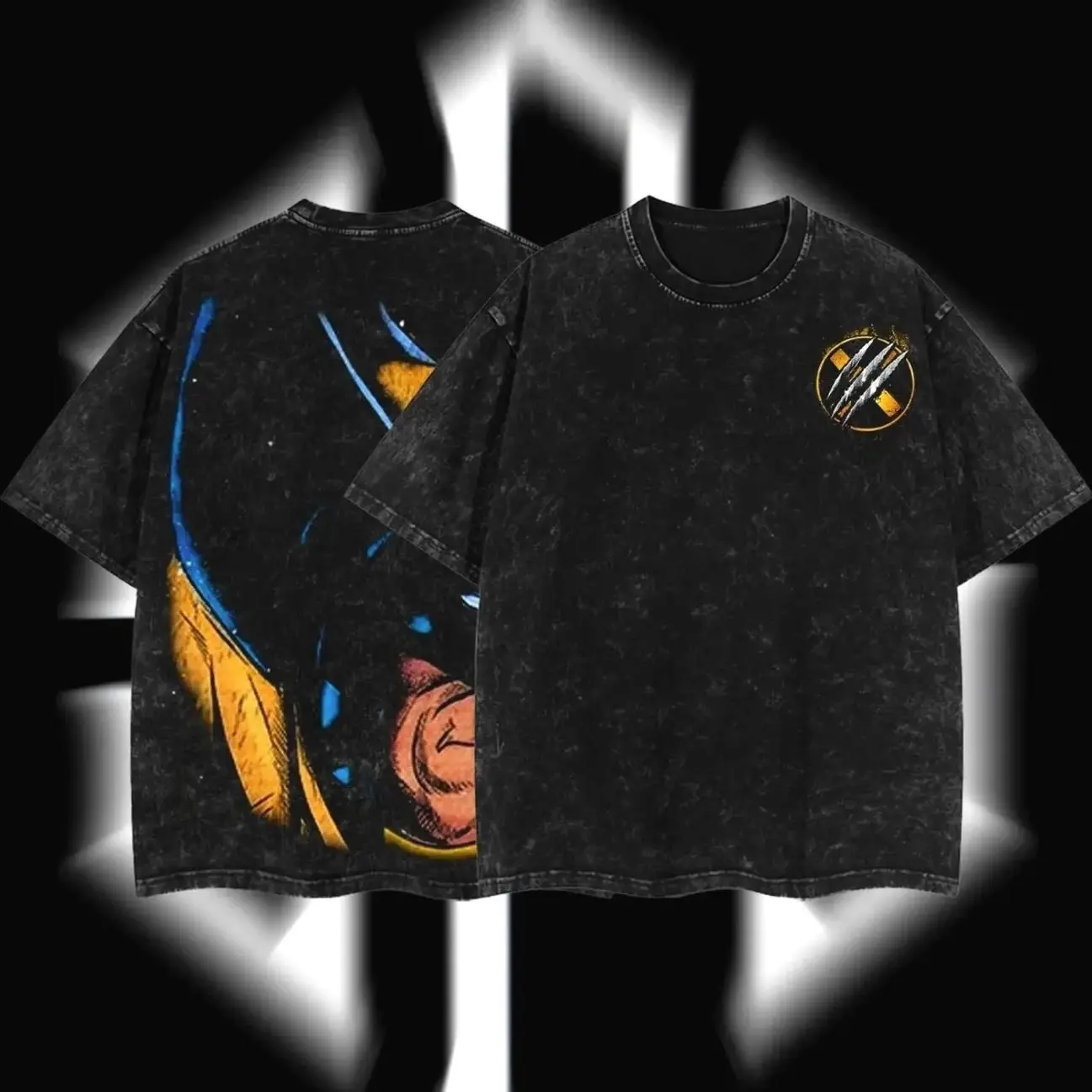 Superstyle Clawborn "Logan" Weapon X - The Mutants X-Team MCU superhero Comics Edition Double Printed Oversize Lightweight Acid Washed Tee Hoodie Sweater TV Series Graphic Design Top, Oversize Shirt, Vintage Outfit, Gift for fan, y2k styles 9QB