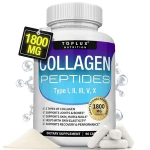 Toplux Collagen Peptides 5 Types of Collagen Complex 1800mg