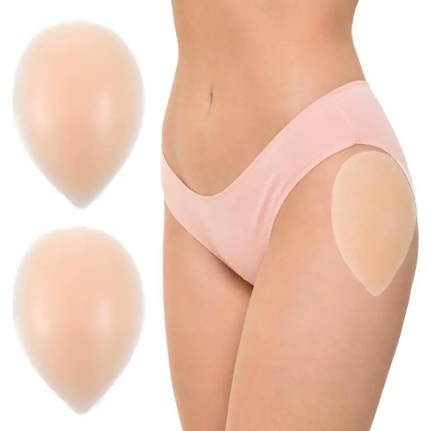1 Pair Silicone Hip Pads, Invisible Self-Adhesive Teardrop Butt-Lifter Inserts, Reusable Body Shaper, Seamless Shapewear for Hip Enhancement, Plus-Size Friendly Hip Enhancer Shapewear for Wedding Dresses & Evening Gowns, Soft Silicone Pads