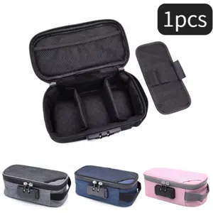 Odor-Proof Bag with Locking Zipper, Oxford Cloth Material, Multi-Layer Sealed Portable Bag, Safe Odor Storage Box, Durable Travel Organizer, Travel Organization Pouch