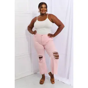 Miley Distressed Ankle Flare Jeans